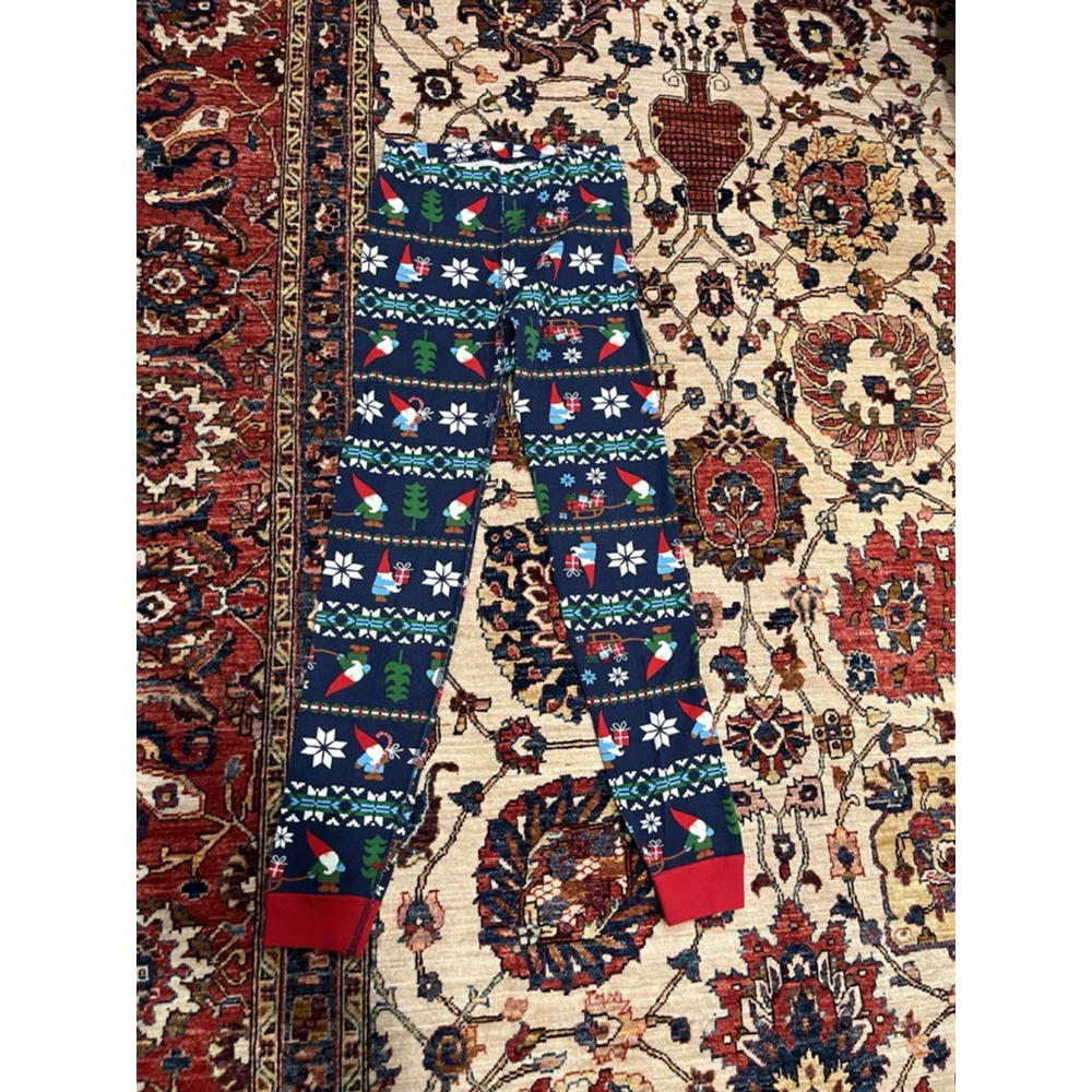 Little Kids Hanna Andersson Christmas Snowflake Elves Themed Pajama Pant Size 12